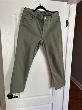 Mavi Olive Green High-Rise Slim Jeans